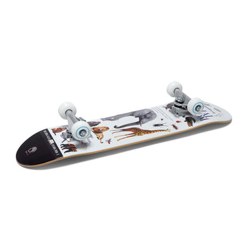 CCS Brain Food Animal Kingdom Mini Skateboard Complete - White