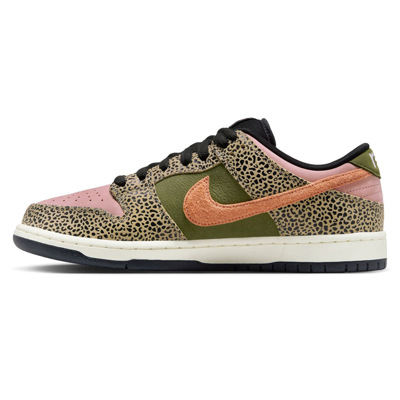 Nike SB x Arts-Rec Dunk Low Pro Shoes - Khaki/Amber Brown/Rough Green/Rust Pink