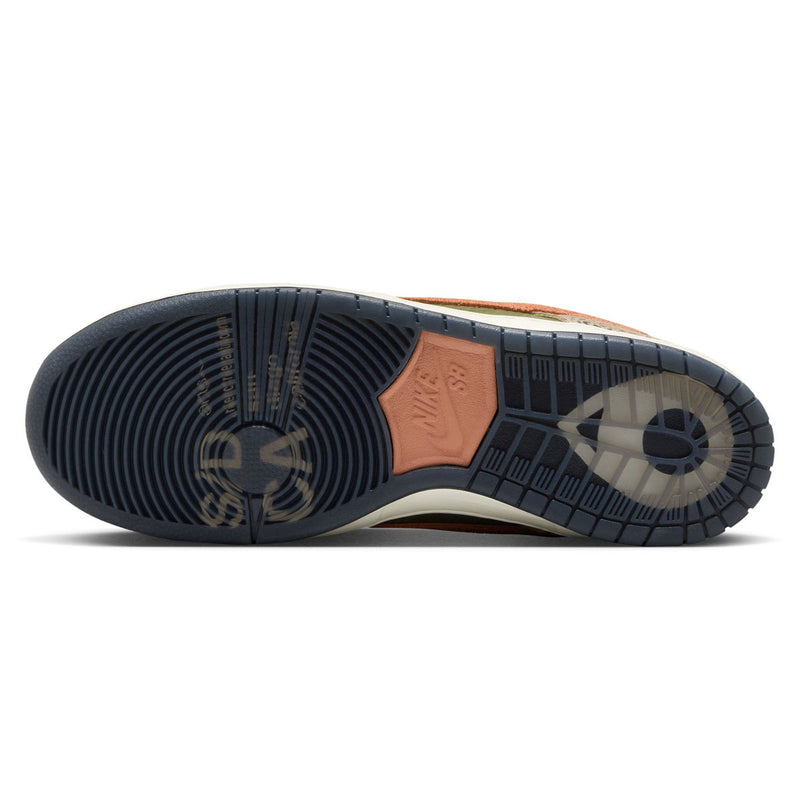 Nike SB x Arts-Rec Dunk Low Pro Shoes - Khaki/Amber Brown/Rough Green/Rust Pink