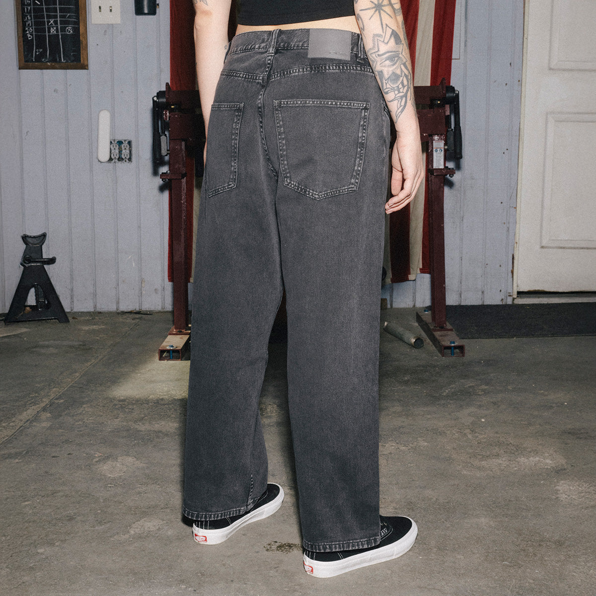 CCS Baggy Straight Denim Jeans - Acid Black