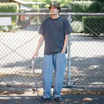 CCS Baggy Straight Denim Jeans - Rinsed Blue