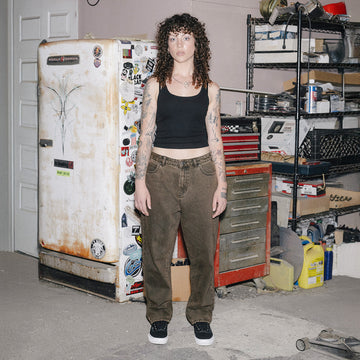 CCS Baggy Taper Denim Jeans - Acid Brown