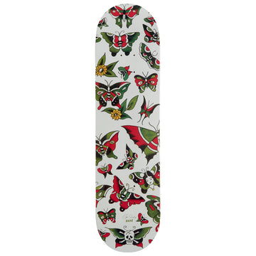 CCS x Tyler Quigley Flash Butterflies Skateboard Deck - White - 8.375