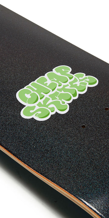 CCS Cheap Skates Tag Glitter Skateboard Deck - Black