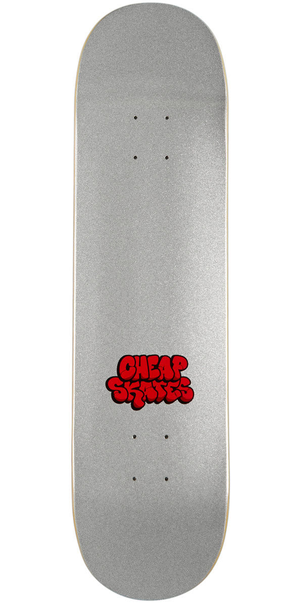 CCS Cheap Skates Tag Glitter Skateboard Deck - White image 1
