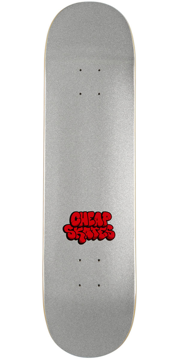 CCS Cheap Skates Tag Glitter Skateboard Deck - White - 8.00