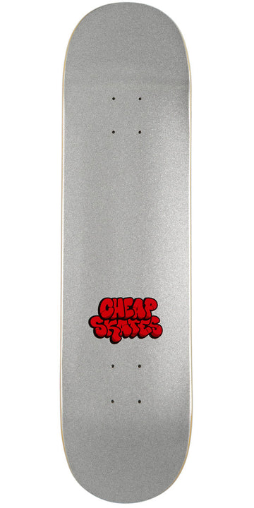 CCS Cheap Skates Tag Glitter Skateboard Deck - White - 8.375