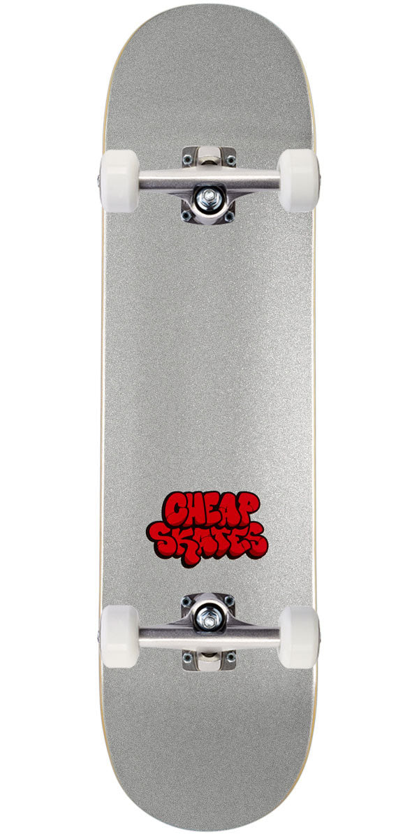 CCS Cheap Skates Tag Glitter Skateboard Complete - White image 1