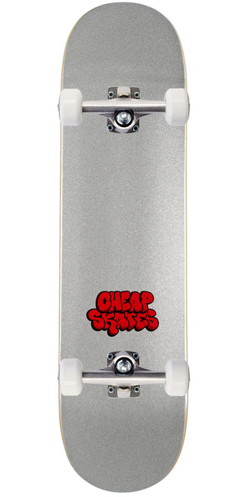 CCS Cheap Skates Tag Glitter Skateboard Complete - White - 8.375