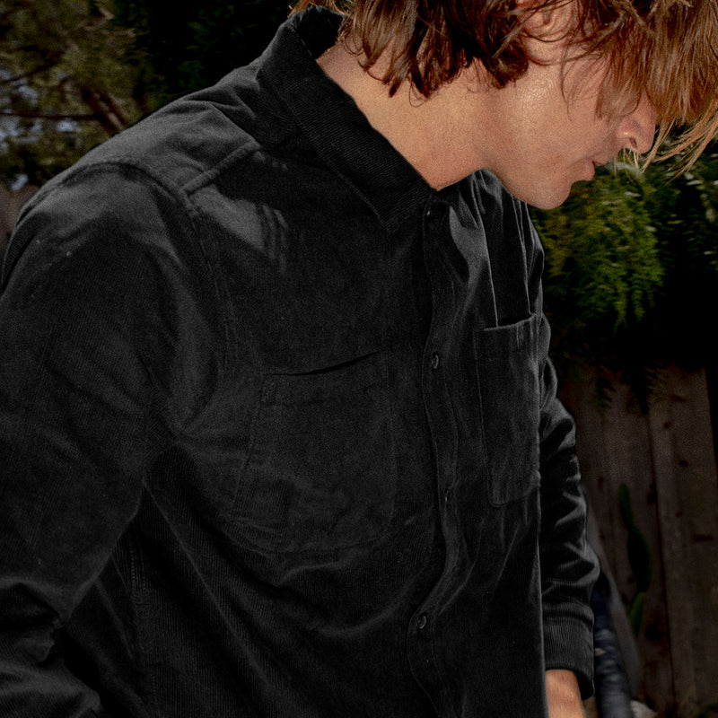 CCS Long Sleeve Corduroy Shirt - Black