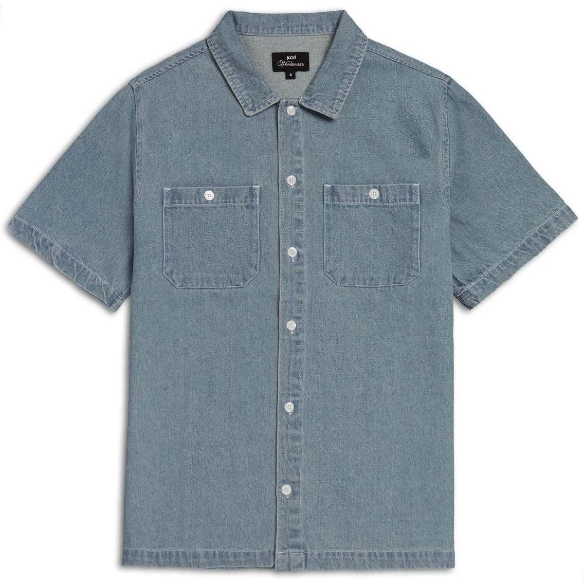 CCS Custom Embroidered Work Shirt - Light Blue Denim - MD image 1