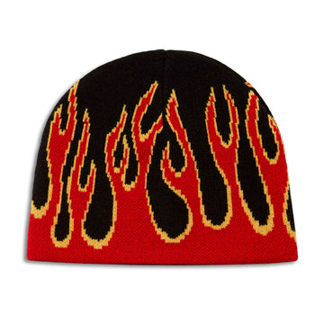 CCS Flames Reversible Skully Beanie - Black/Red
