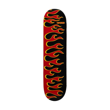 CCS Flames Mini Skateboard Deck - Black/Red - 7.25