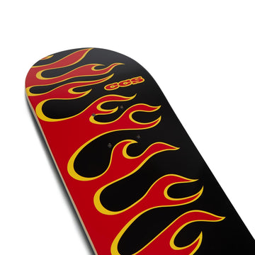CCS Flames Mini Skateboard Complete - Black/Red