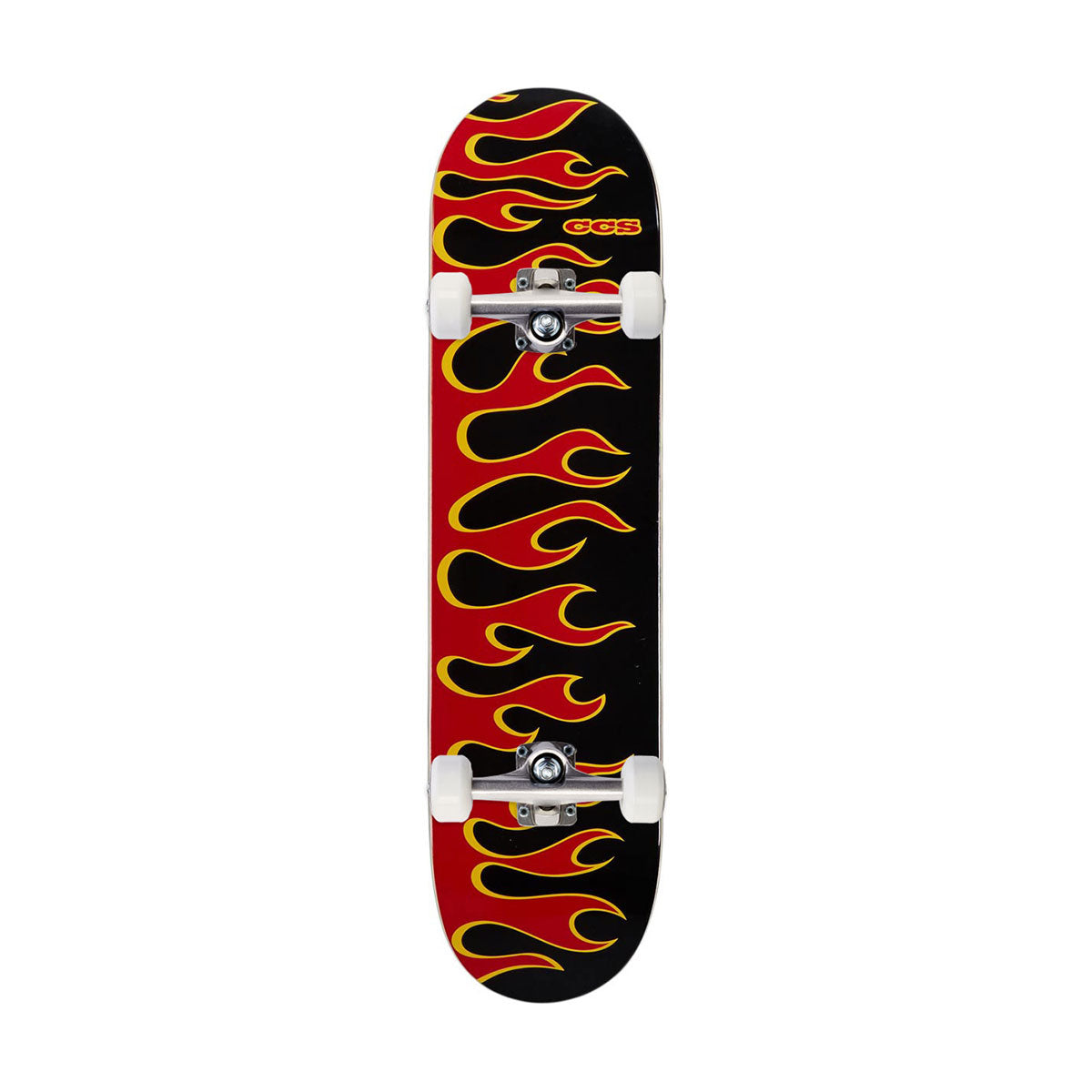 CCS Flames Mini Skateboard Complete - Black/Red
