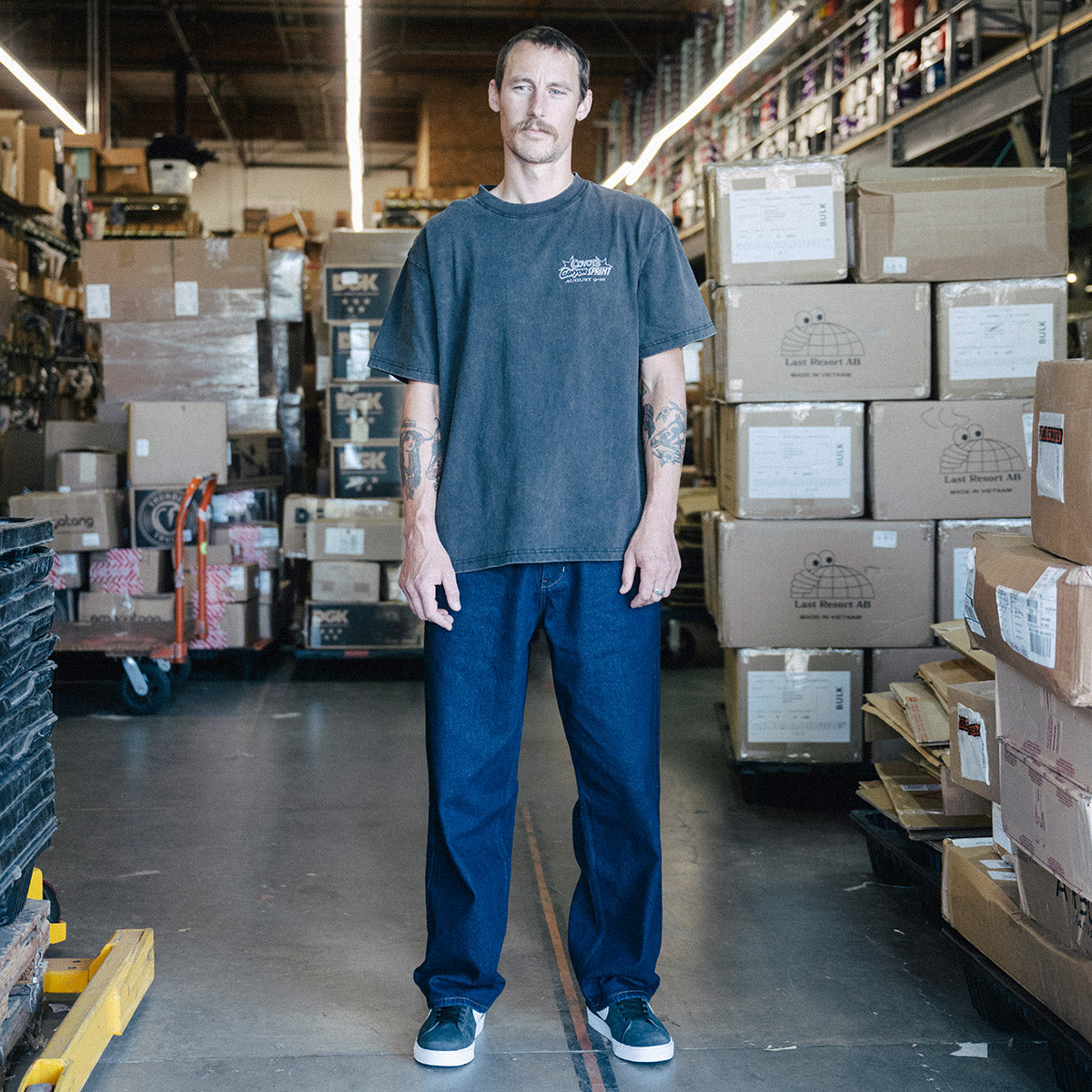 CCS Baggy Straight Denim Jeans - Overdyed Navy image 2