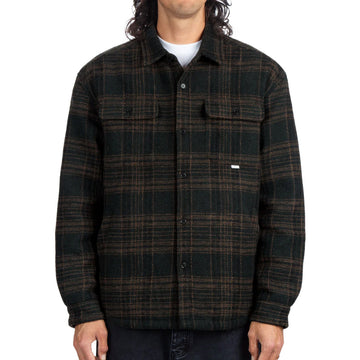 CCS Quilted Flannel Jacket - Green/Brown