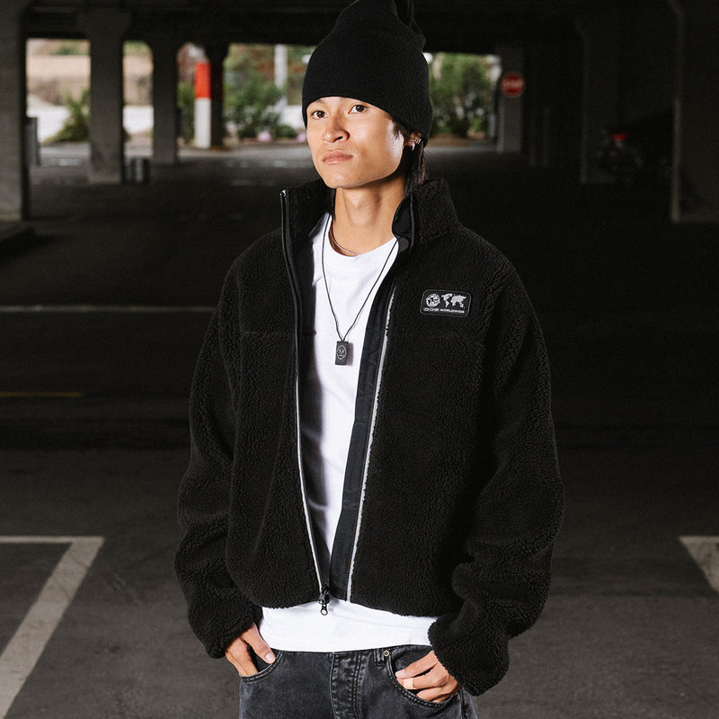 CCS Worldwide Sherpa Fleece Jacket - Black