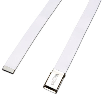 CCS Silver Kickflip Buckle Belt - White