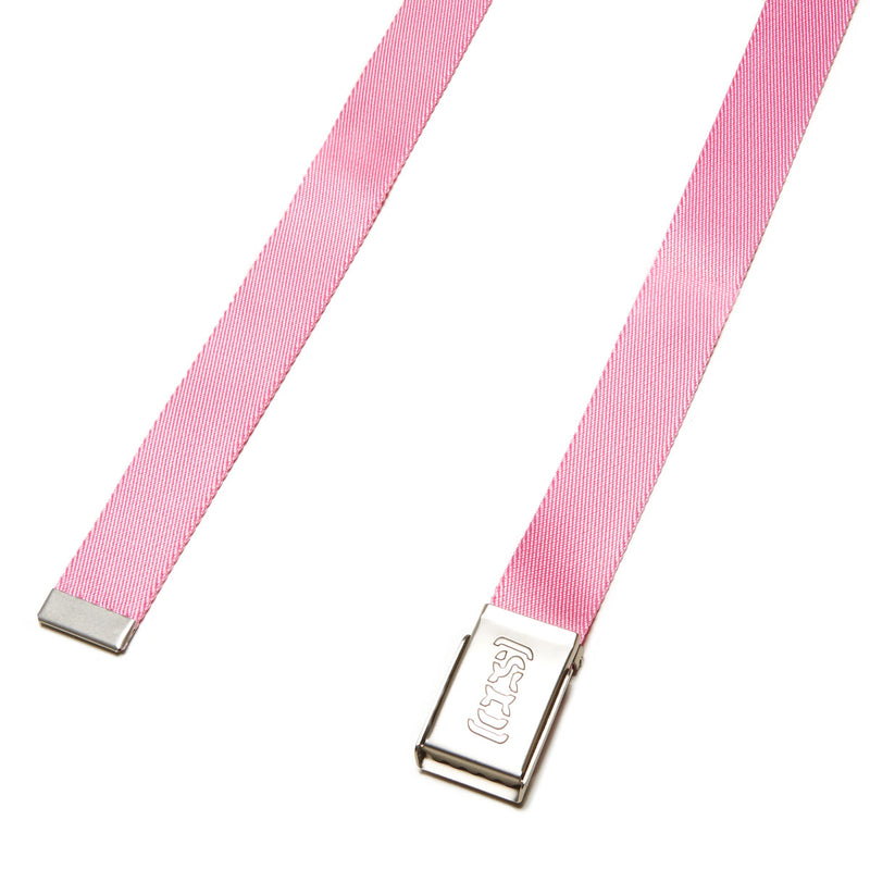 CCS Silver Logo Buckle Belt - Pink