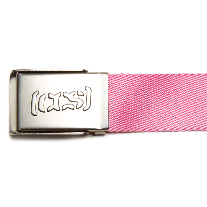 CCS Silver Logo Buckle Belt - Pink