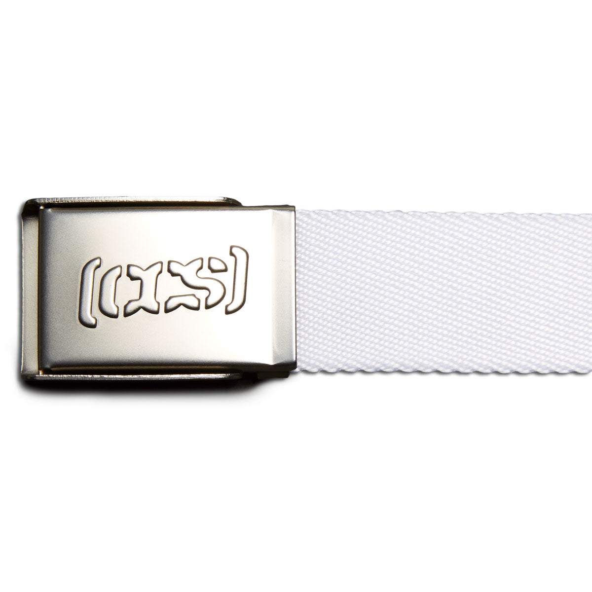 CCS Silver Logo Buckle Belt - White image 3
