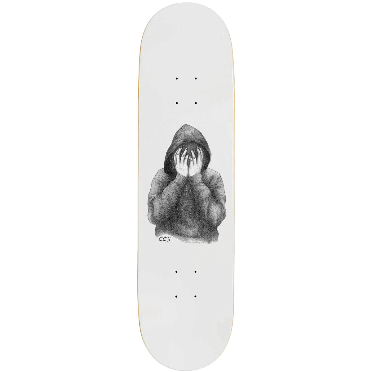 CCS Smile on The Surface Skateboard Deck - White image 1