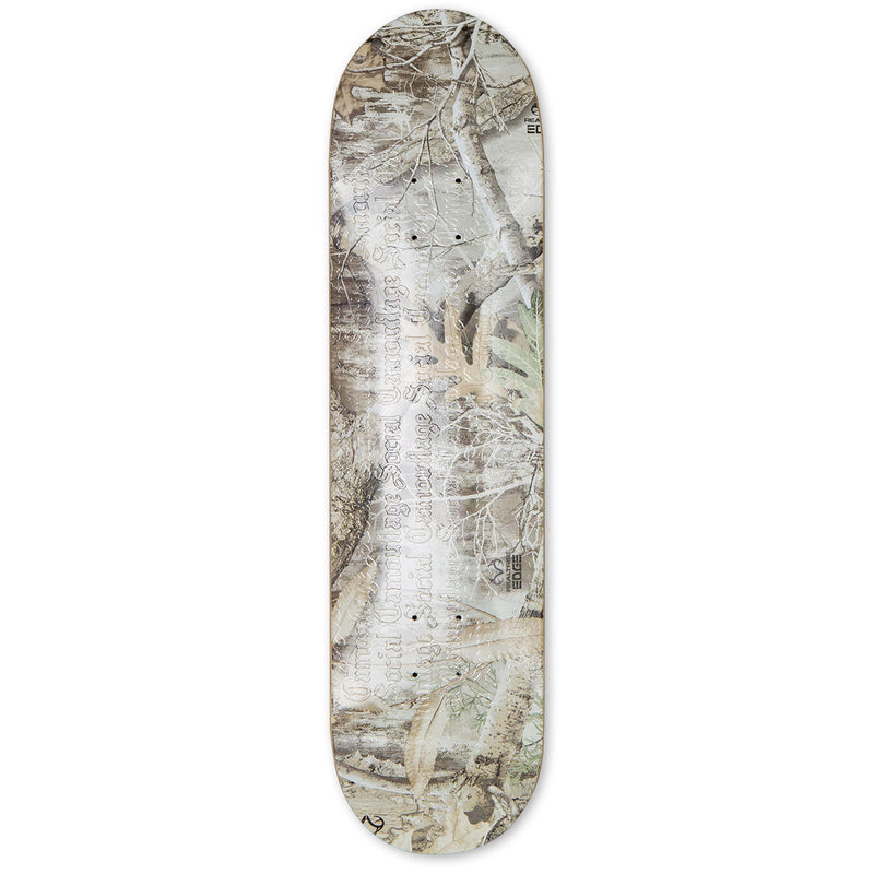 CCS Social Camouflage Embossed Skateboard Deck - Realtree Edge - 8.50
