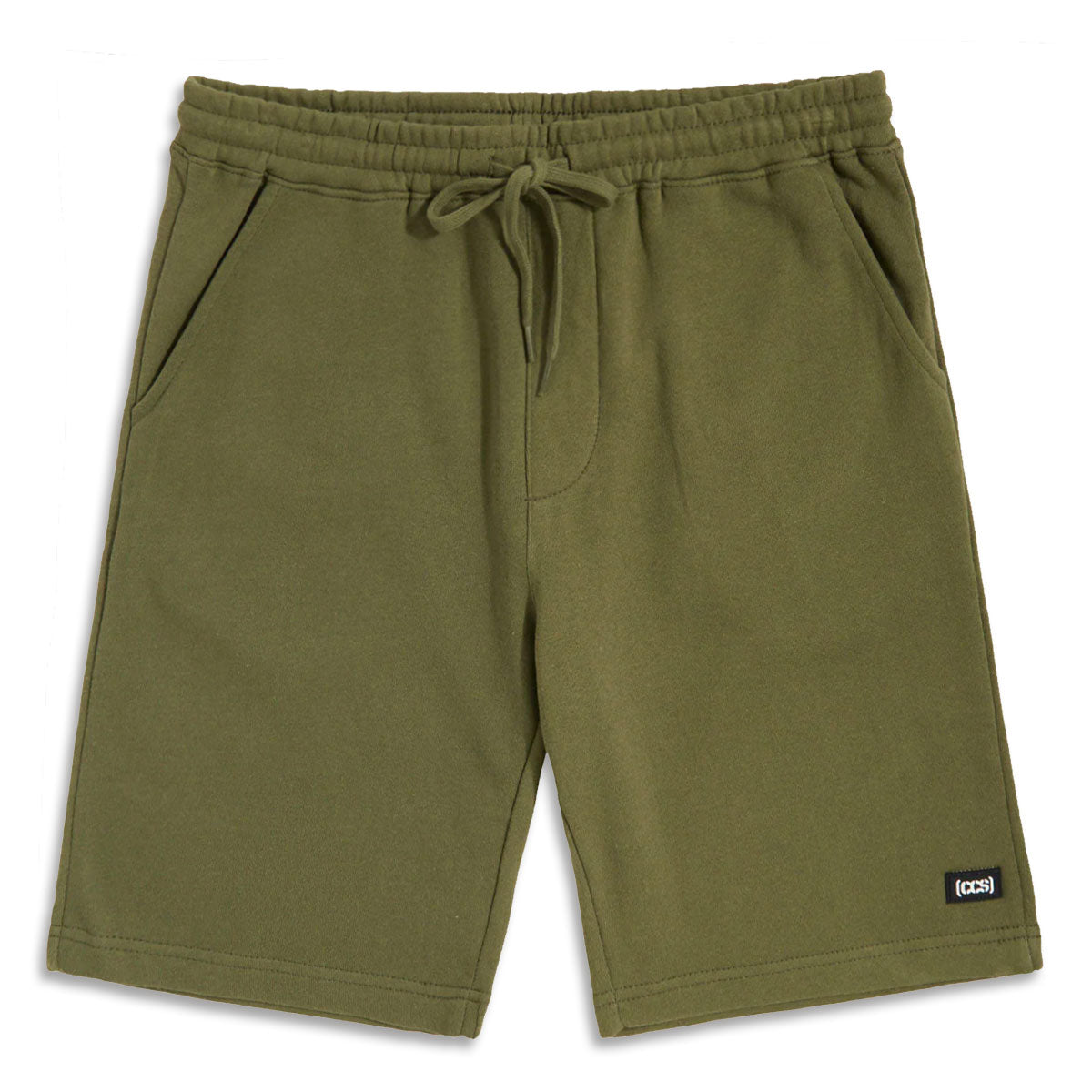CCS Logo Rubber Patch Sweat Shorts - Army Green image 1