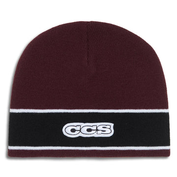 CCS Icon Skully Beanie - Maroon/Black