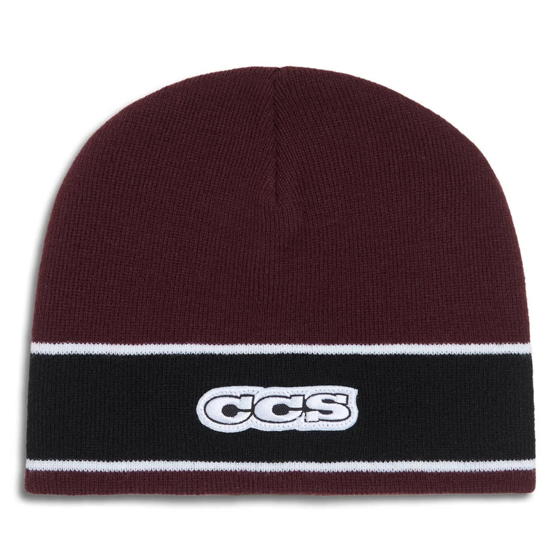 CCS Icon Skully Beanie - Maroon/Black
