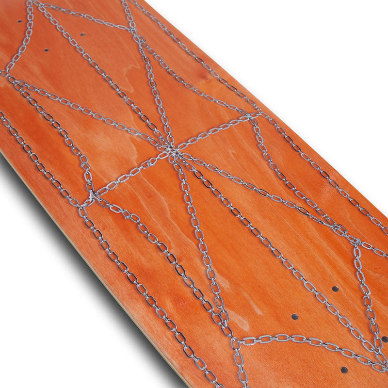 CCS Chain Web Egg1 Shaped Skateboard Deck - Orange - 9.00