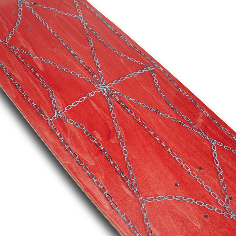 CCS Chain Web Egg1 Shaped Skateboard Deck - Red - 9.00