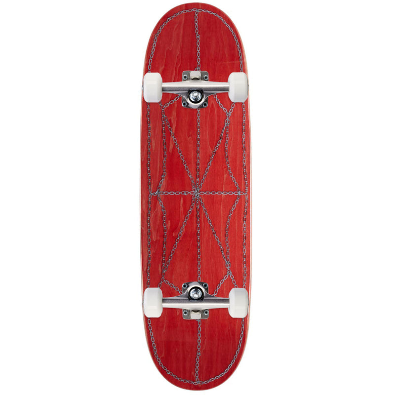 CCS Chain Web Egg1 Shaped Skateboard Complete - Red - 9.00