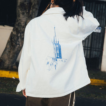 CCS Cathedral French Chore Coat - White