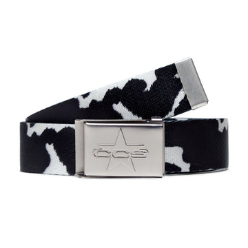 CCS Silver 97 Star Web Belt - Cow
