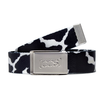 CCS Silver Logo Buckle Belt - Cow