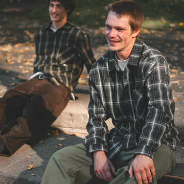 CCS Dial Up Flannel Shirt - Black/White