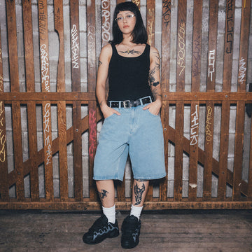 CCS 97 Star Denim Shorts - Rinsed Blue