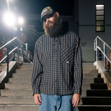CCS Dial Up Flannel Shirt - Dark Navy
