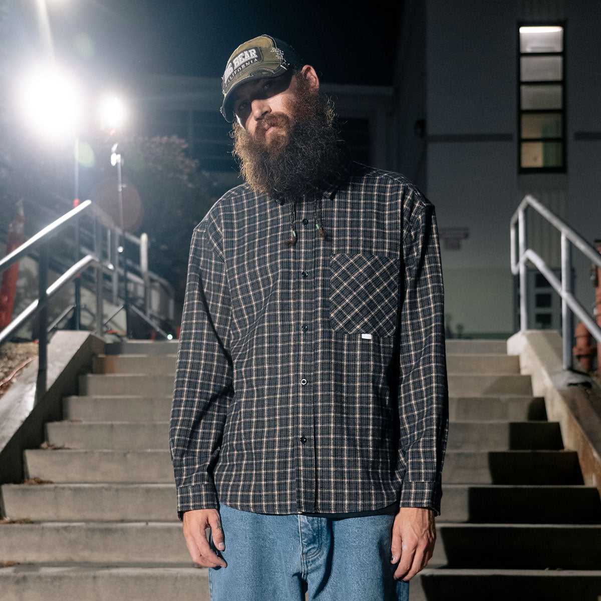 CCS Dial Up Flannel Shirt - Dark Navy