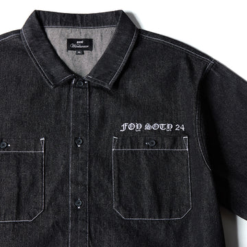 CCS Custom Embroidered Work Shirt - Black Denim