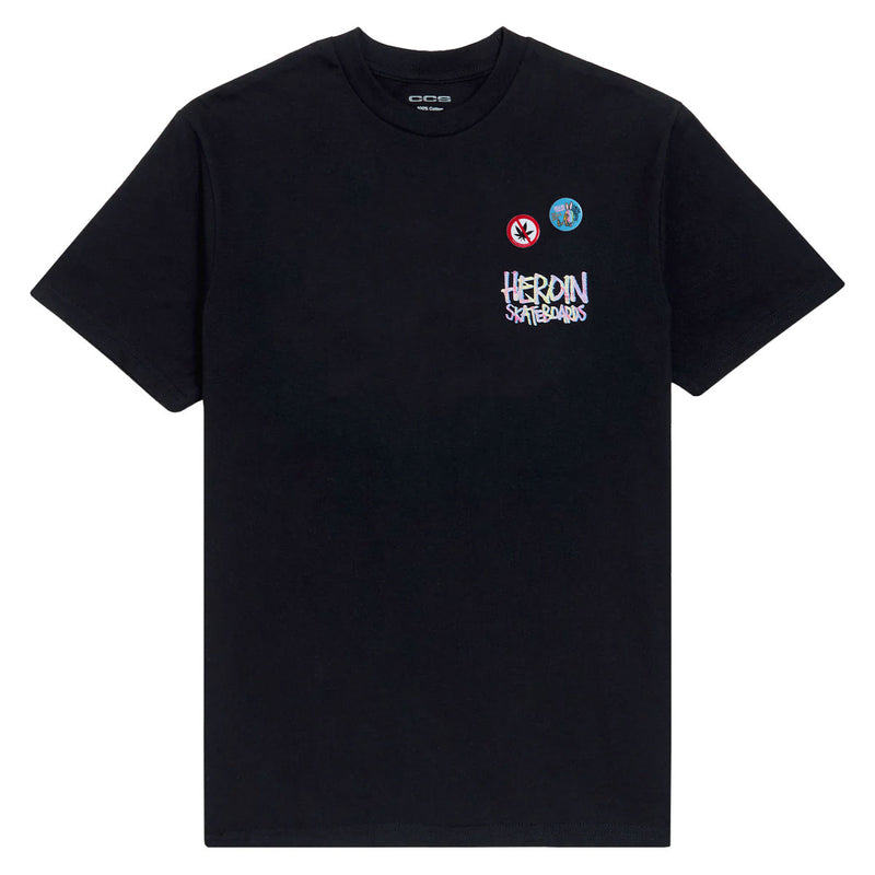 CCS Live x Heroin 420 Egg T-Shirt - Black