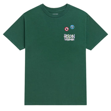 CCS Live x Heroin 420 Egg T-Shirt - Forest Green