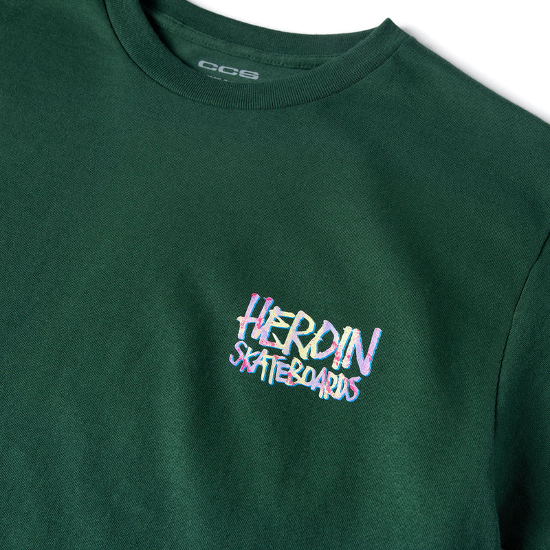 CCS Live x Heroin 420 Egg T-Shirt - Forest Green