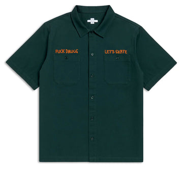 CCS Live x Heroin 420 Work Shirt - Hunter Green - XS
