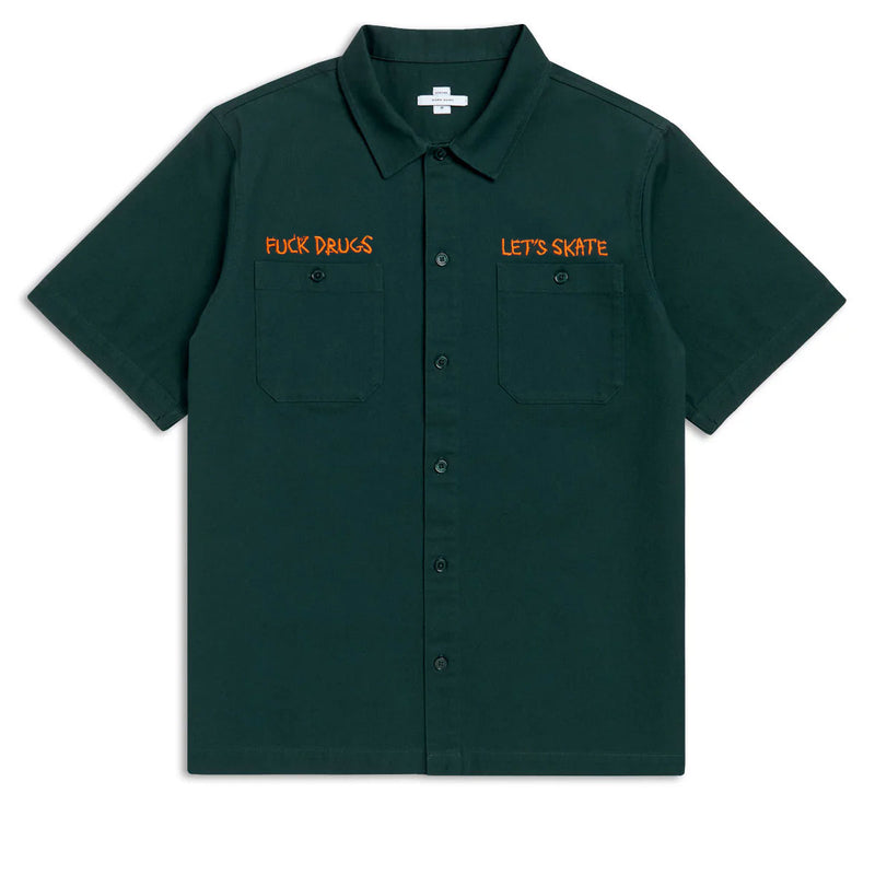 CCS Live x Heroin 420 Work Shirt - Hunter Green - XS