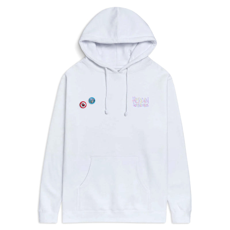 CCS Live x Heroin 420 Egg Hoodie - White
