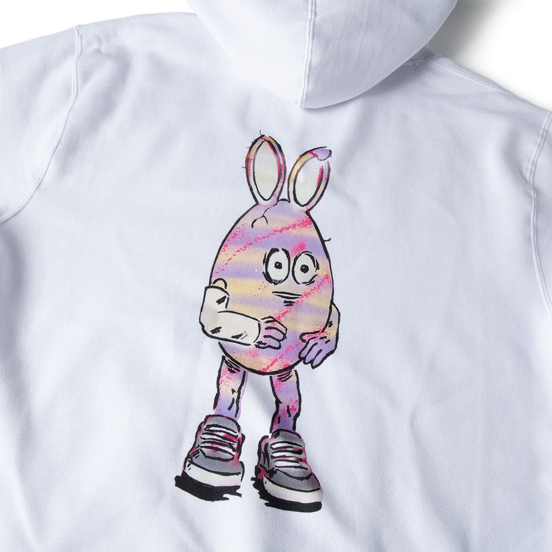 CCS Live x Heroin 420 Egg Hoodie - White