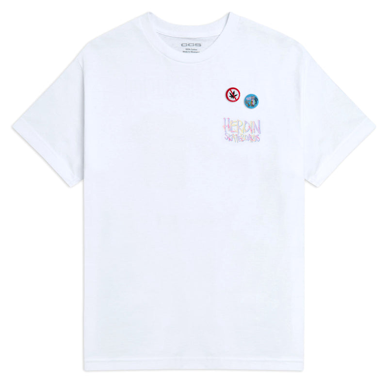 CCS Live x Heroin 420 Egg T-Shirt - White